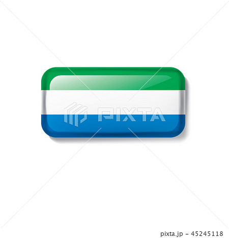 Sierra Leone flag, vector illustration on a white background. Sierra Leone flag, vector illustration on a white background. 45245118