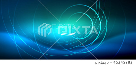 Neon glowing circles background Neon glowing circles background 45245392