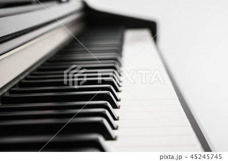 Piano keys side view 45245745