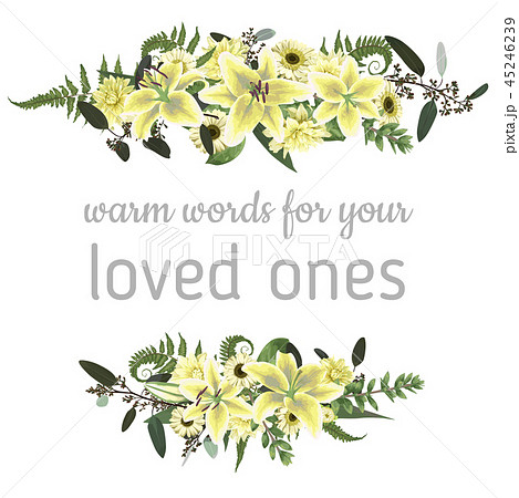 Decorative frame with green forest leaf, fern, Decorative frame with green forest leaf, fern, 45246239