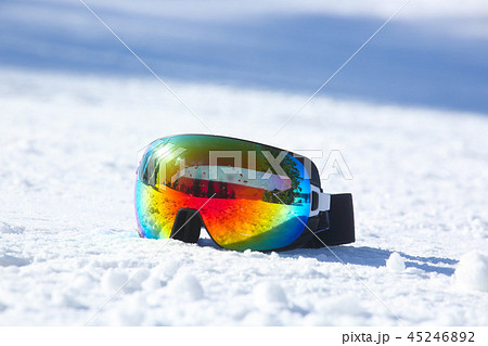 Ski and snowboard mask in snow Ski and snowboard mask in snow 45246892