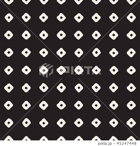 Hand drawn seamless pattern. Abstract geometric shapes background in black and white. Vector ethnic 45247448