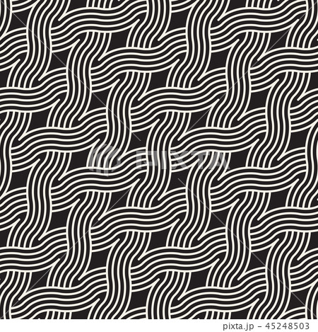 Vector seamless pattern. Modern stylish abstract texture. Repeating wavy geometric tiles
 45248503