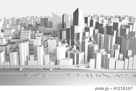 都市景観 3dイラストレーションのイラスト素材