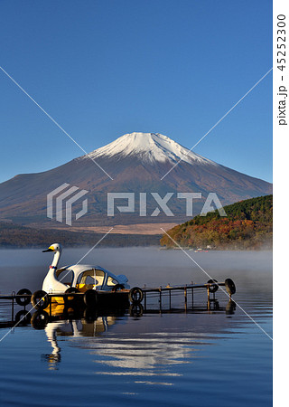 山中湖からの富士山・朝霧 45252300