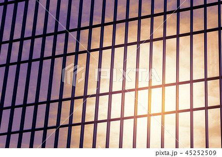 low angle view glass window of modern skyscraper 45252509
