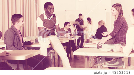 Group of students on break Group of students on break 45253513