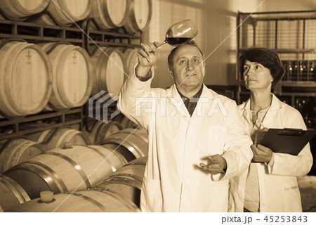Wine maker with wineglass 45253843