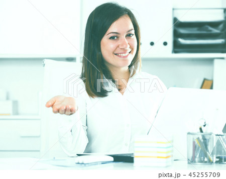 Woman working productively 45255709