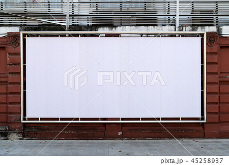 white billboards hanging on wall white billboards hanging on wall 45258937