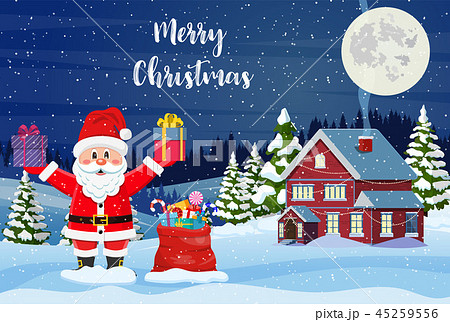 Christmas winter landscape Christmas winter landscape 45259556
