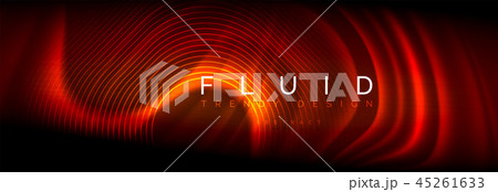Neon glowing fluid wave lines, magic energy space light concept, abstract background wallpaper Neon glowing fluid wave lines, magic energy space light concept, abstract background wallpaper 45261633