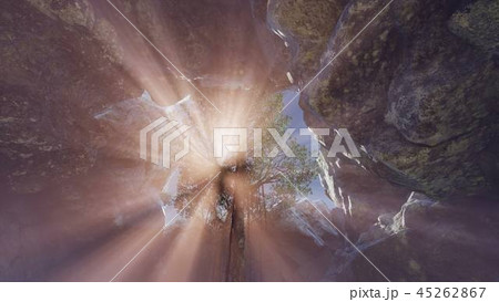 Sun Light inside Mysterious Cave 45262867