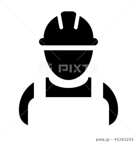 Contractor icon vector male worker person profile 45263203