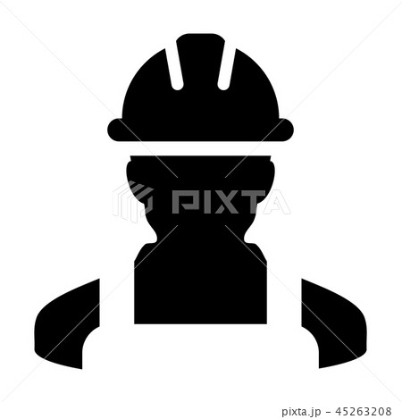 Manual worker icon vector male construction sign 45263208