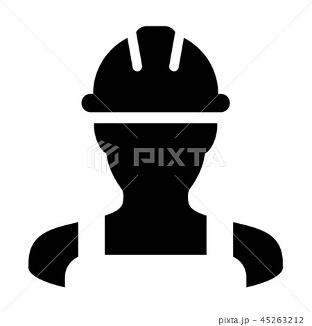 Industry worker icon vector male construction sign 45263212