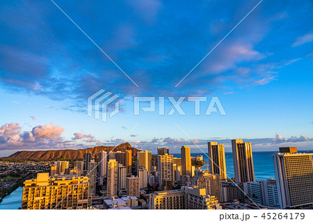 《ハワイ》ワイキキ・ホテルのオーシャンビュー《夕景》 45264179