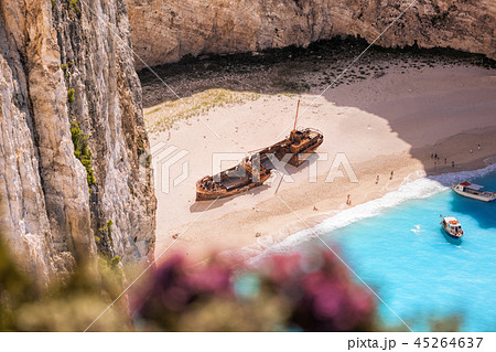 Navagio beach on Zakynthos island in Greece 45264637