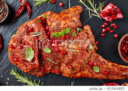 whole shoulder of a lamb, top view whole shoulder of a lamb, top view 45264885