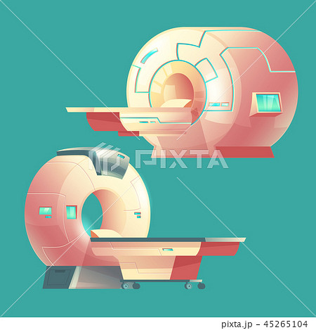 cartoon MRI scanner, magnetic resonance imaging 45265104