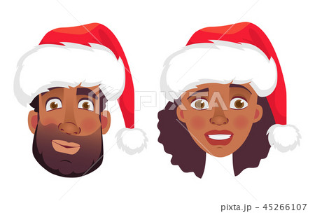 face of African man and woman face of African man and woman 45266107