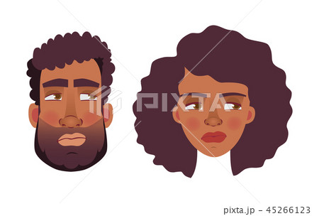 face of African man and woman 45266123