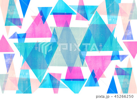 背景素材　三角　水彩テクスチャー 45266250