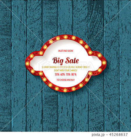 Retro cinema bulb sign shape Retro cinema bulb sign shape 45268637