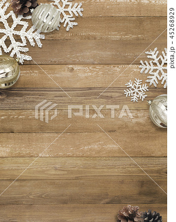 背景-木目-クリスマス-飾り 背景-木目-クリスマス-飾り 45268929