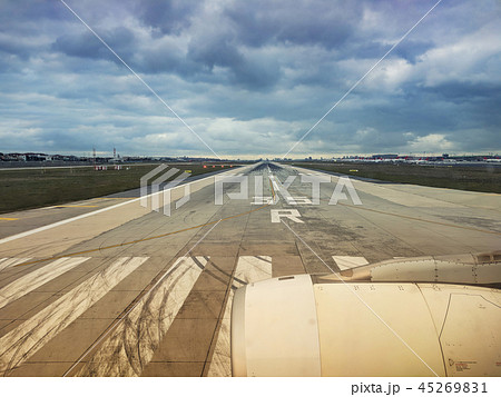 landing strip at the airport pov shot 45269831