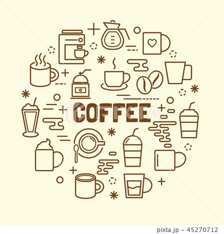 coffee minimal thin line icons set coffee minimal thin line icons set 45270712