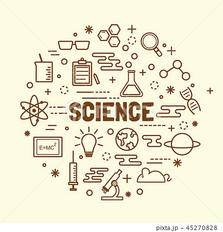 science minimal thin line icons set 45270828