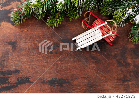 Christmas backdrop with fir tree branch Christmas backdrop with fir tree branch 45271875