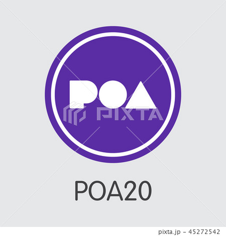 Poa20 - Digital Currency Coin Symbol. Vector Icon 45272542