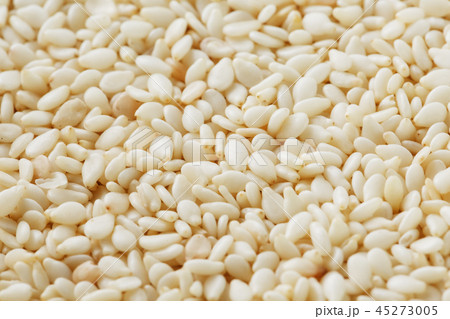 White sesame seeds background. Useful seeds for cooking 45273005