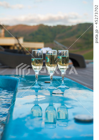 Three glass of cool champagne 45273702