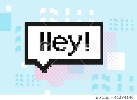 8 bit speech bubble shapes. Hey 8 bit speech bubble shapes. Hey 45274146