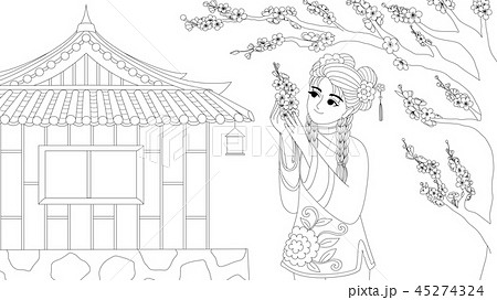 Plum flower 45274324