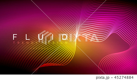 Digital flowing wave particles abstract background 45274884