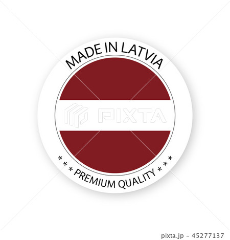 Modern vector Made in Latvia label 45277137