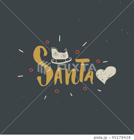 Merry Christmas Calligraphy Lettering I love Santa Merry Christmas Calligraphy Lettering I love Santa 45279428