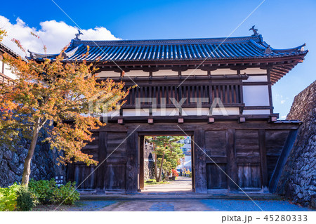 《長野県》小諸城址　大手門　紅葉 45280333
