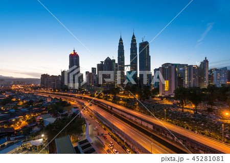 Kuala lumpur city skyline in the morning, Malaysia 45281081