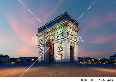 Arc de Triomphe in Paris, France. 45281083