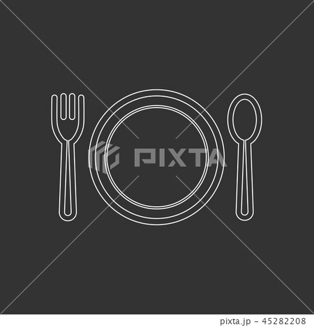 Spoon and fork Icon Spoon and fork Icon 45282208