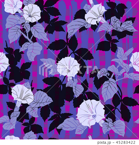 Flowers of dope on the purple black pattern Flowers of dope on the purple black pattern 45283422
