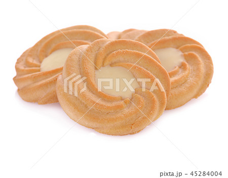 butter cookies isolated on white background butter cookies isolated on white background 45284004