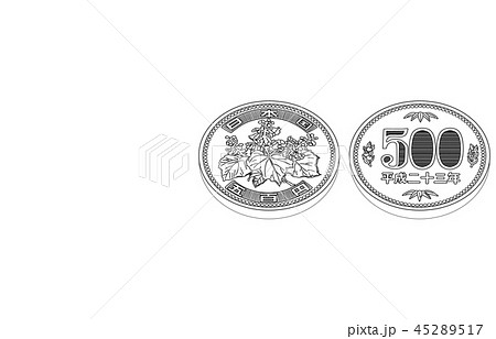 日本円五百円硬貨斜め線 日本円五百円硬貨斜め線 45289517