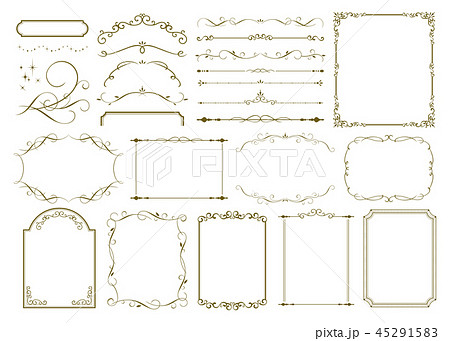 エレガントフレームセットのイラスト素材 45291583 Pixta