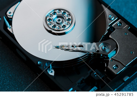 Disassembled hard drive from the computer, hdd 45291785